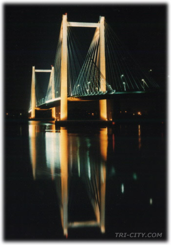 The Cable Bridge has recently added night lighting to add to an already stunning local icon - 39k